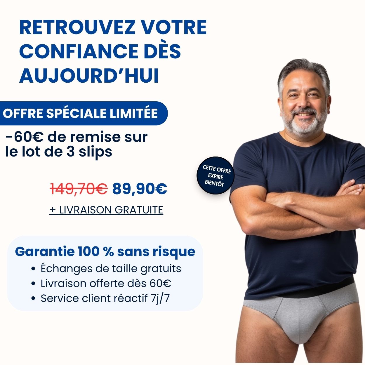 Slip d’incontinence ultra-absorbant Homme